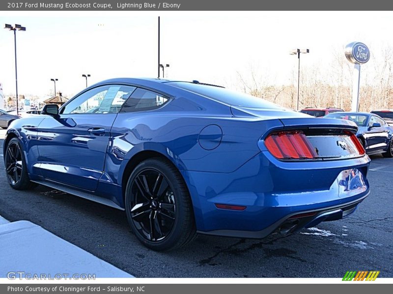 Lightning Blue / Ebony 2017 Ford Mustang Ecoboost Coupe
