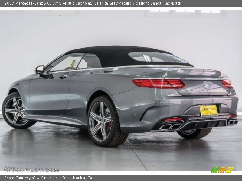 Selenite Grey Metallic / designo Bengal Red/Black 2017 Mercedes-Benz S 63 AMG 4Matic Cabriolet