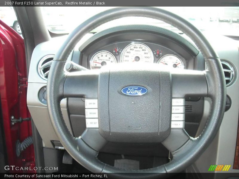 Redfire Metallic / Black 2007 Ford F150 Lariat SuperCab