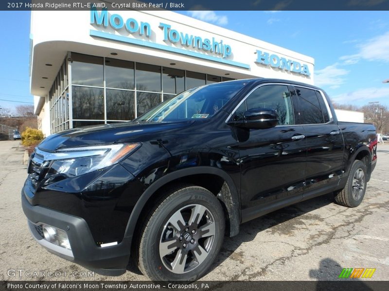 Crystal Black Pearl / Black 2017 Honda Ridgeline RTL-E AWD