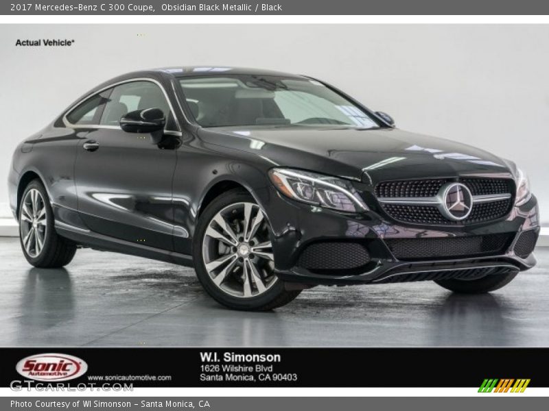 Obsidian Black Metallic / Black 2017 Mercedes-Benz C 300 Coupe