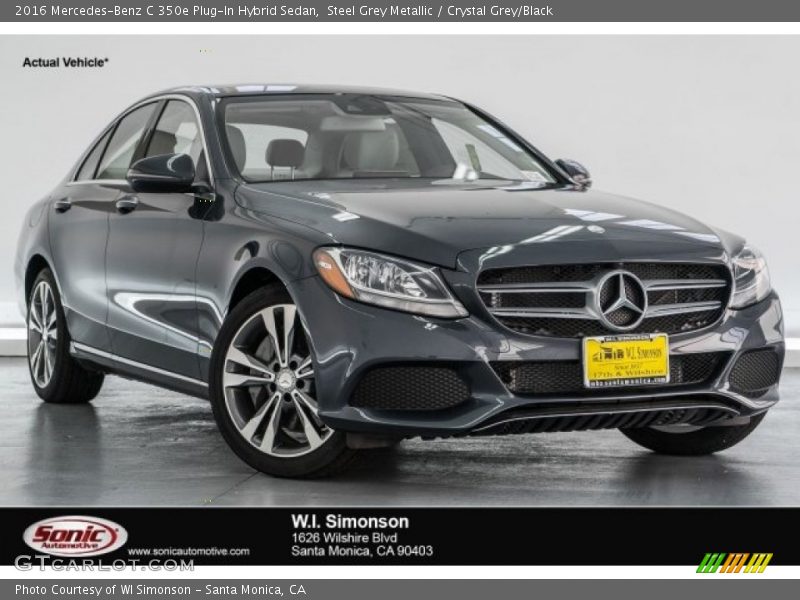 Steel Grey Metallic / Crystal Grey/Black 2016 Mercedes-Benz C 350e Plug-In Hybrid Sedan