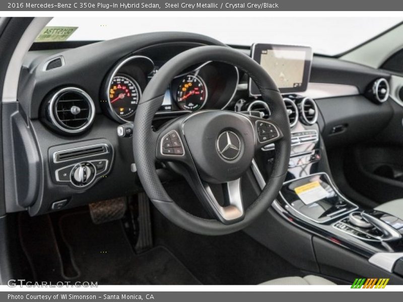 Steel Grey Metallic / Crystal Grey/Black 2016 Mercedes-Benz C 350e Plug-In Hybrid Sedan
