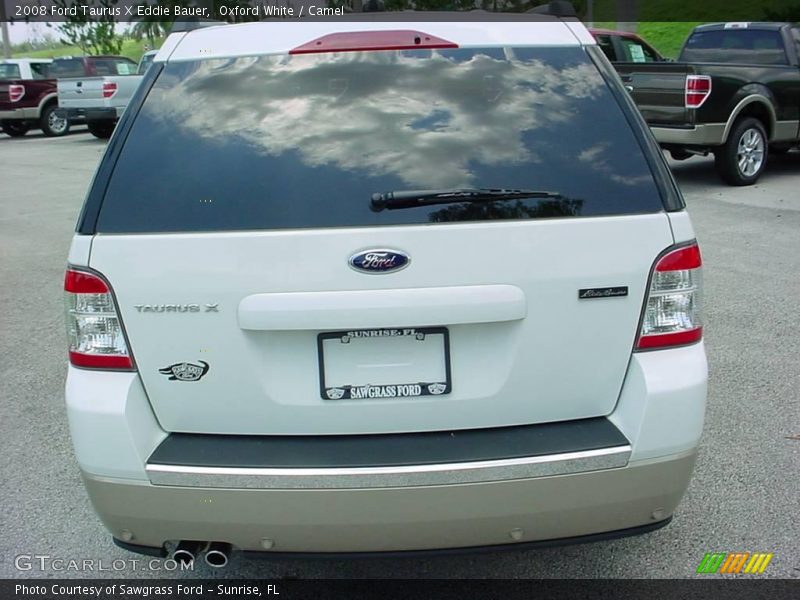 Oxford White / Camel 2008 Ford Taurus X Eddie Bauer
