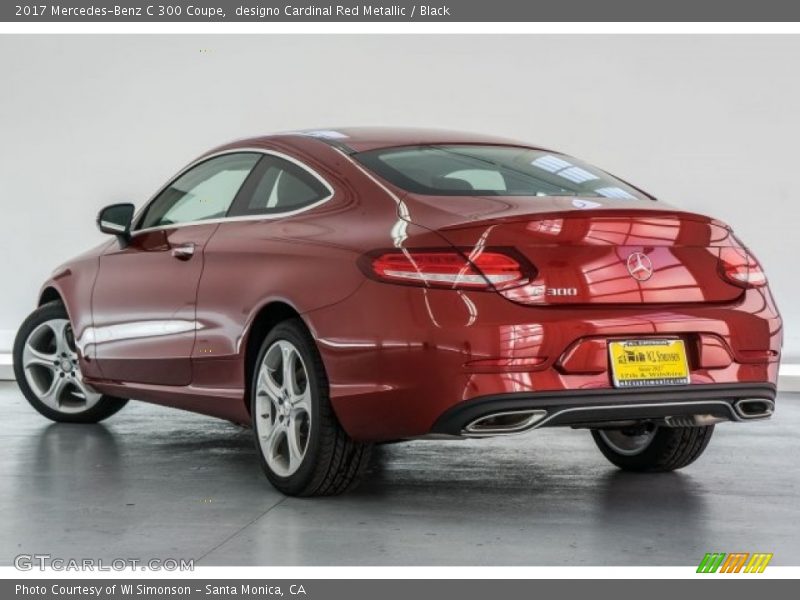 designo Cardinal Red Metallic / Black 2017 Mercedes-Benz C 300 Coupe