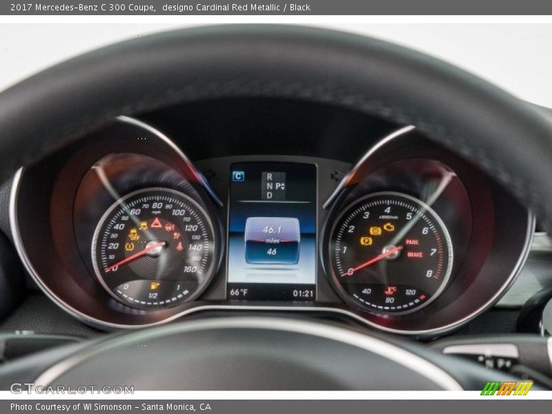 designo Cardinal Red Metallic / Black 2017 Mercedes-Benz C 300 Coupe