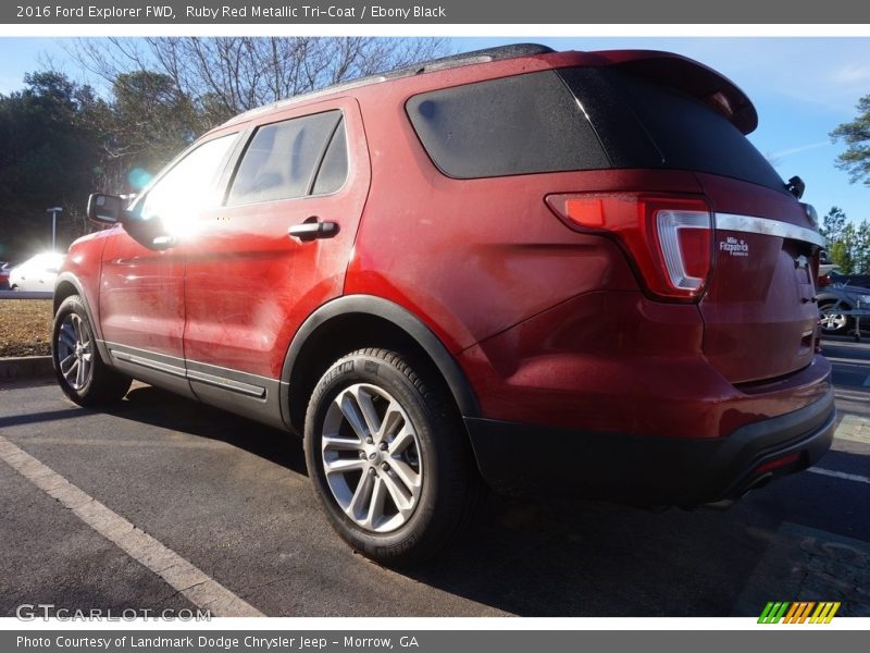 Ruby Red Metallic Tri-Coat / Ebony Black 2016 Ford Explorer FWD
