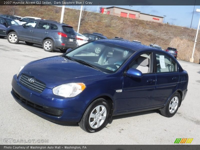 Dark Sapphire Blue / Gray 2007 Hyundai Accent GLS Sedan