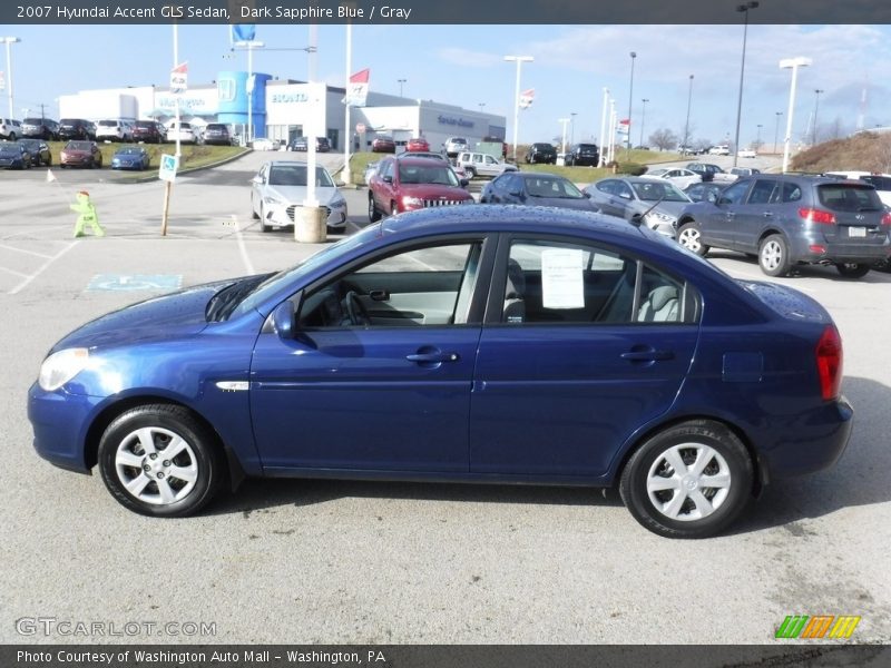 Dark Sapphire Blue / Gray 2007 Hyundai Accent GLS Sedan