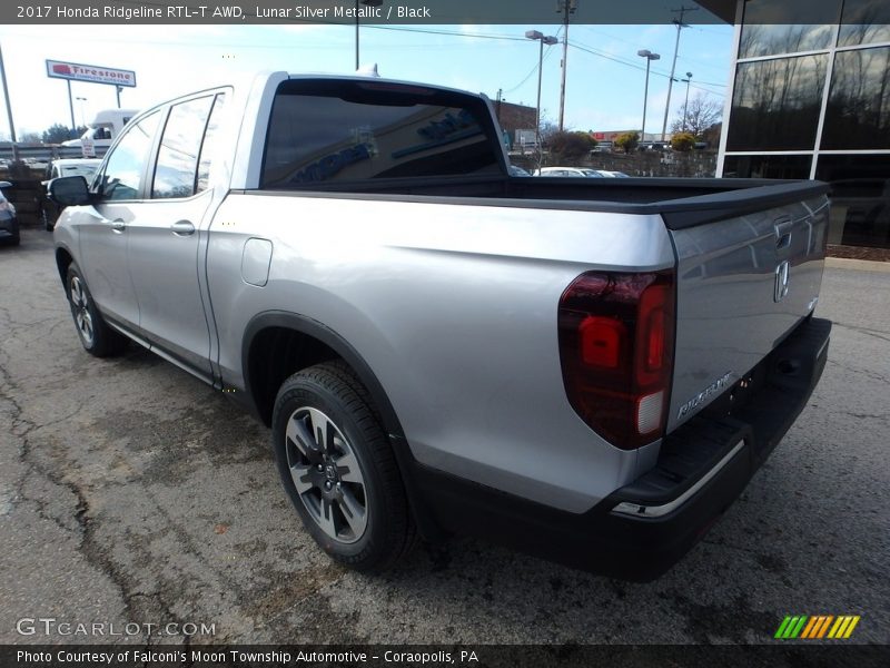 Lunar Silver Metallic / Black 2017 Honda Ridgeline RTL-T AWD