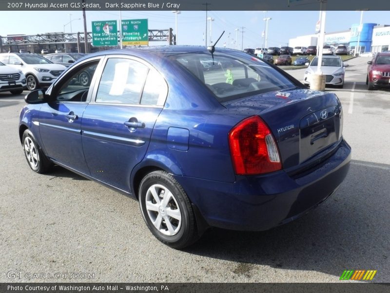 Dark Sapphire Blue / Gray 2007 Hyundai Accent GLS Sedan