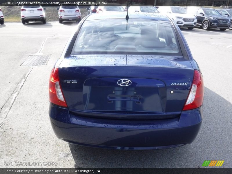 Dark Sapphire Blue / Gray 2007 Hyundai Accent GLS Sedan