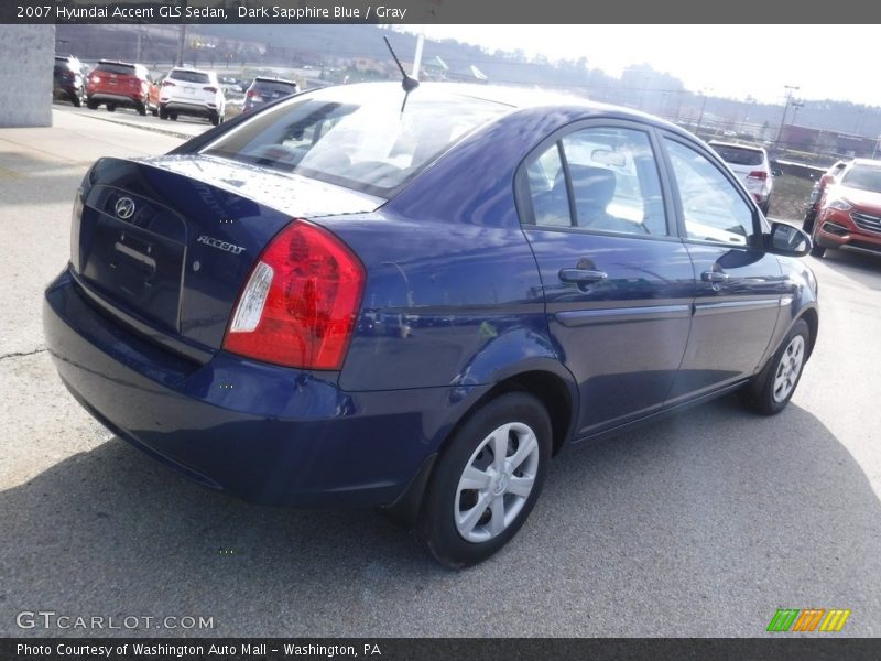 Dark Sapphire Blue / Gray 2007 Hyundai Accent GLS Sedan