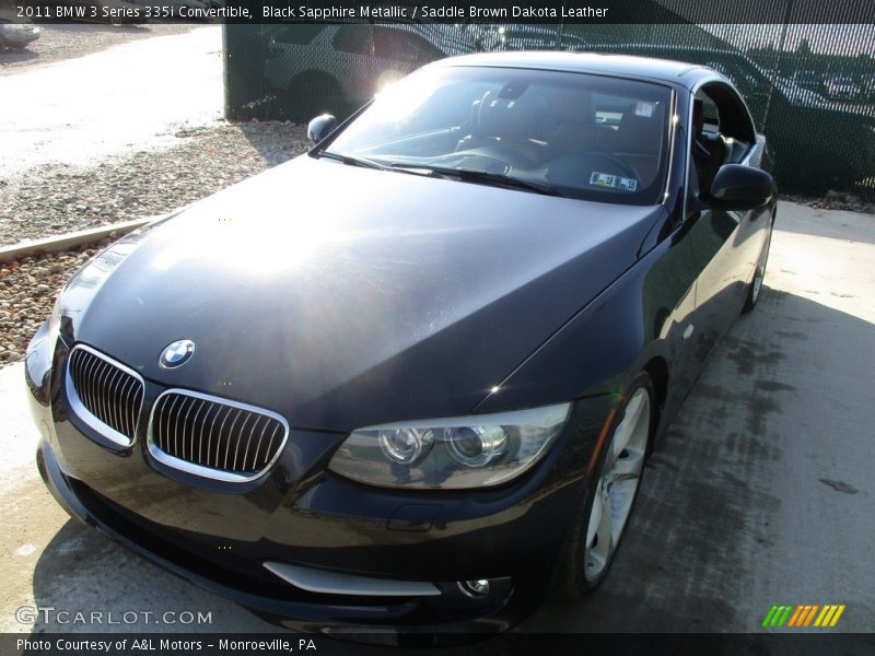 Black Sapphire Metallic / Saddle Brown Dakota Leather 2011 BMW 3 Series 335i Convertible