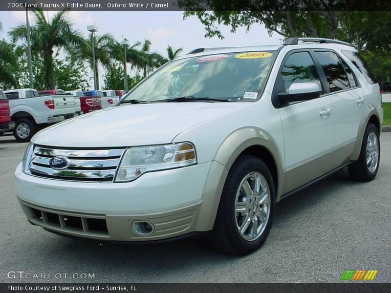 Oxford White / Camel 2008 Ford Taurus X Eddie Bauer