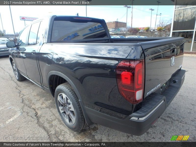 Crystal Black Pearl / Black 2017 Honda Ridgeline RTL AWD