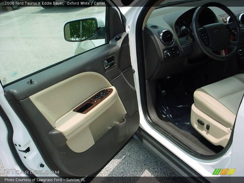Oxford White / Camel 2008 Ford Taurus X Eddie Bauer