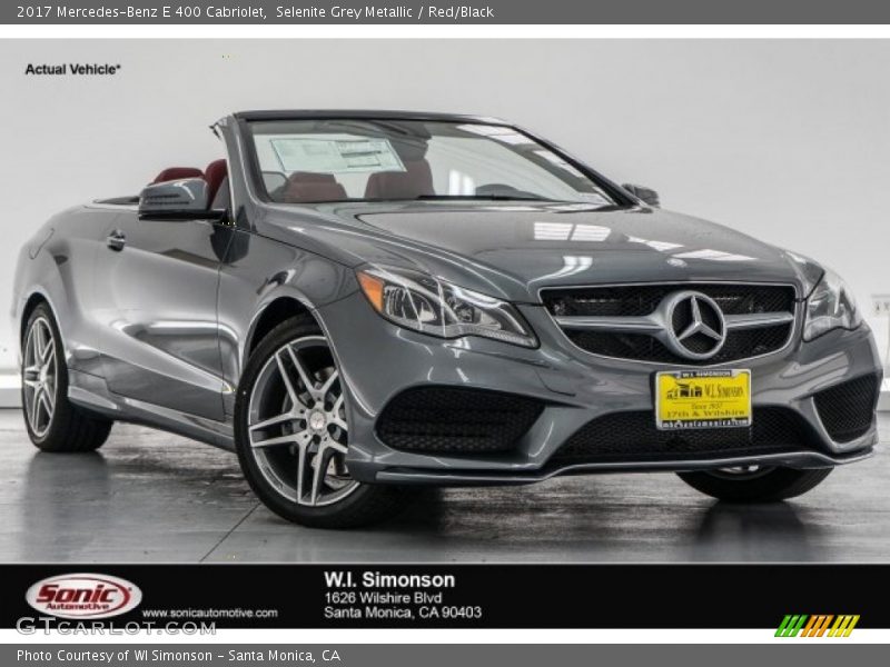 Selenite Grey Metallic / Red/Black 2017 Mercedes-Benz E 400 Cabriolet