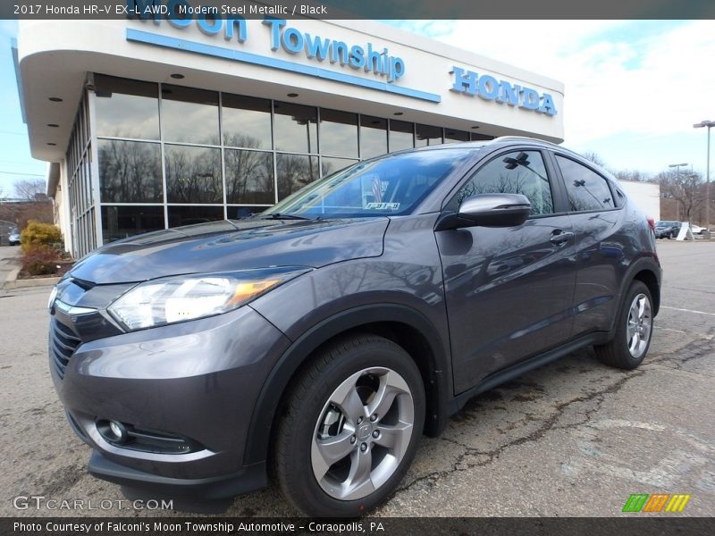 Modern Steel Metallic / Black 2017 Honda HR-V EX-L AWD
