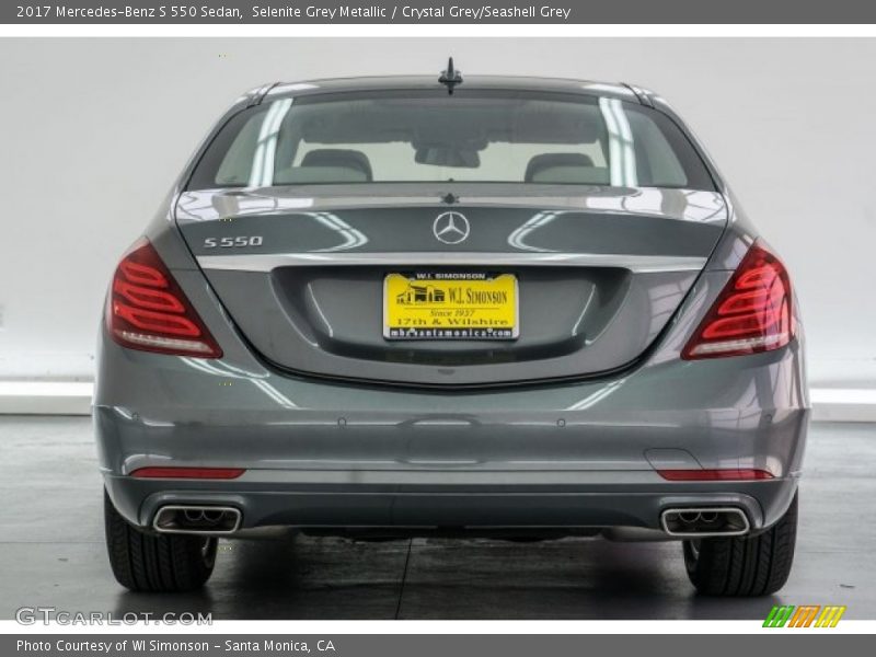Selenite Grey Metallic / Crystal Grey/Seashell Grey 2017 Mercedes-Benz S 550 Sedan