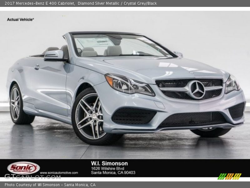 Diamond Silver Metallic / Crystal Grey/Black 2017 Mercedes-Benz E 400 Cabriolet