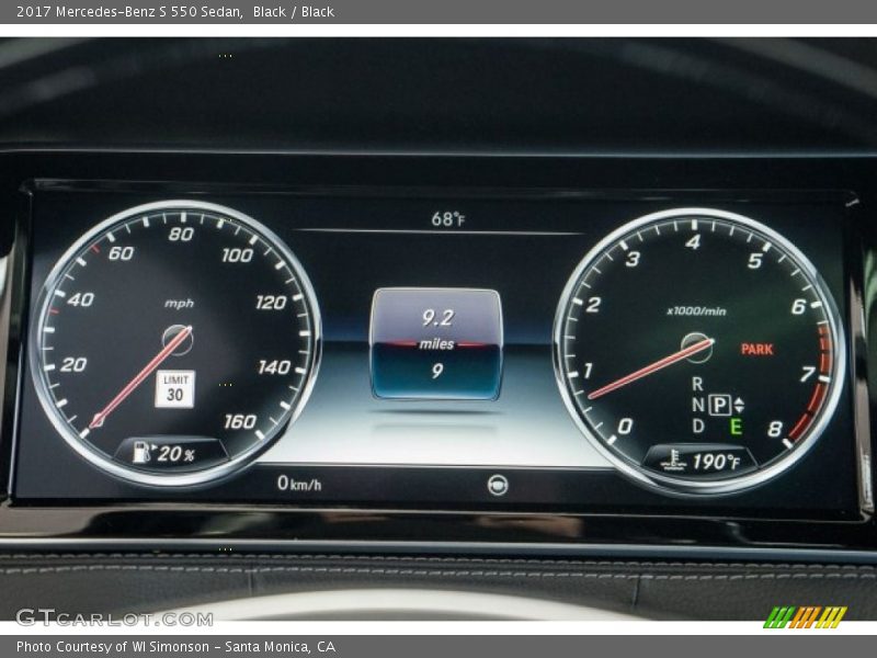  2017 S 550 Sedan 550 Sedan Gauges