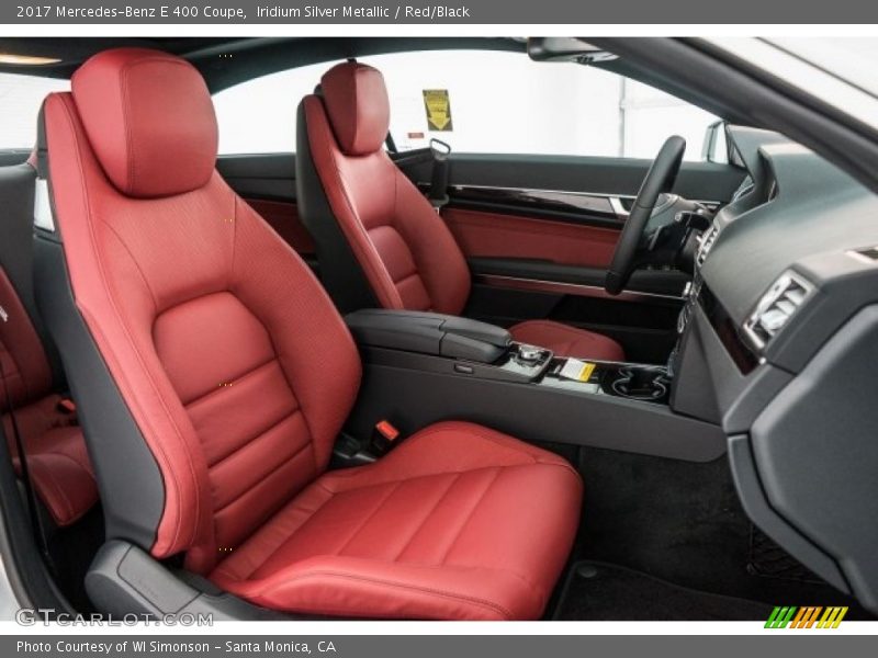 Iridium Silver Metallic / Red/Black 2017 Mercedes-Benz E 400 Coupe