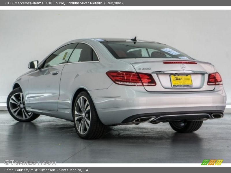Iridium Silver Metallic / Red/Black 2017 Mercedes-Benz E 400 Coupe