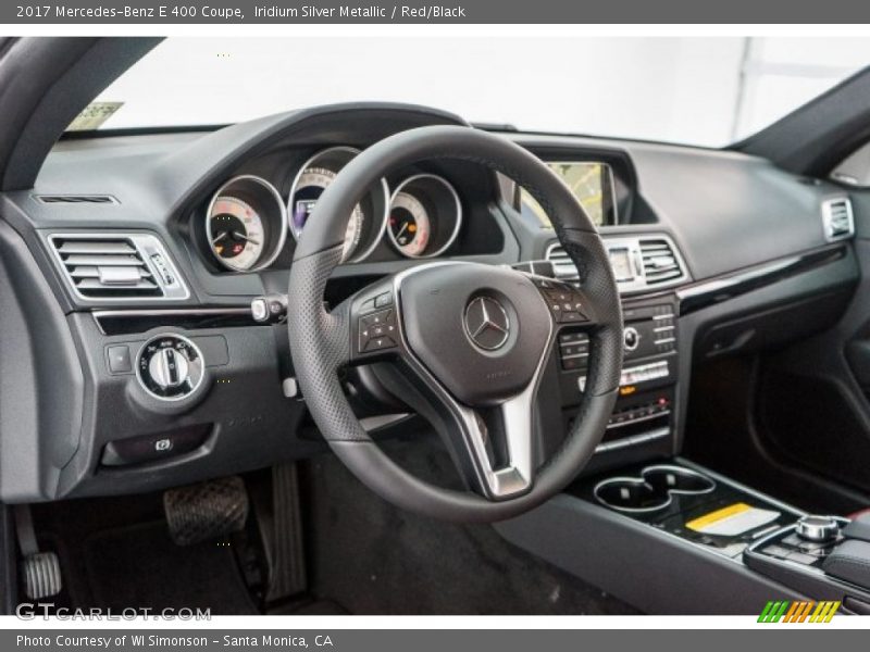 Iridium Silver Metallic / Red/Black 2017 Mercedes-Benz E 400 Coupe