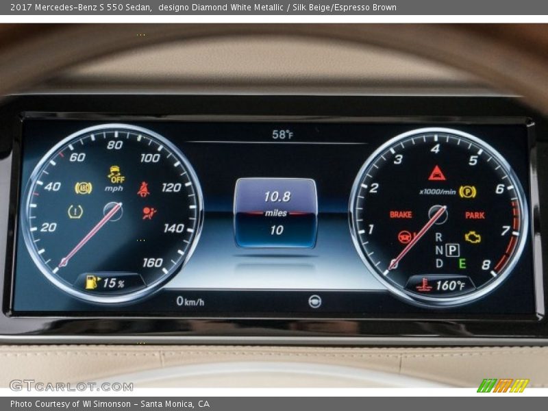  2017 S 550 Sedan 550 Sedan Gauges