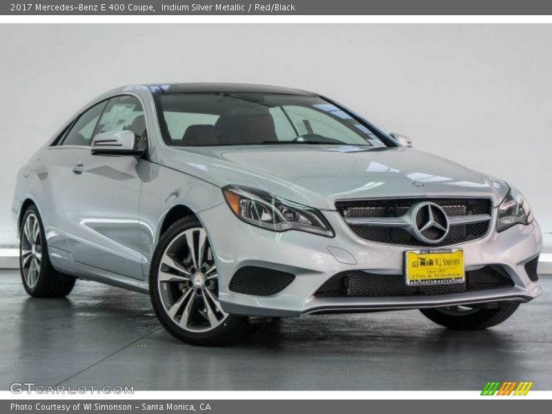 Iridium Silver Metallic / Red/Black 2017 Mercedes-Benz E 400 Coupe
