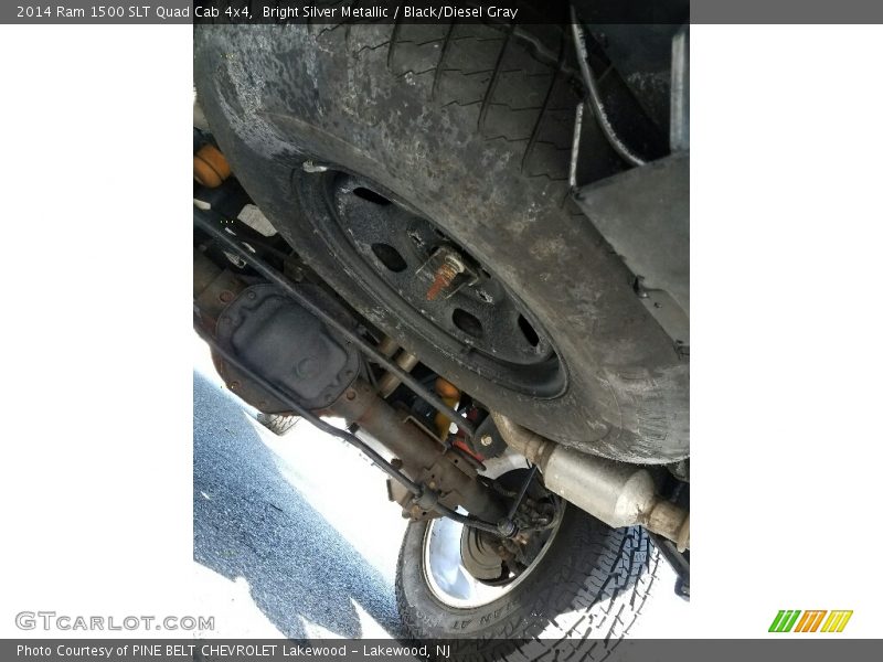 Bright Silver Metallic / Black/Diesel Gray 2014 Ram 1500 SLT Quad Cab 4x4