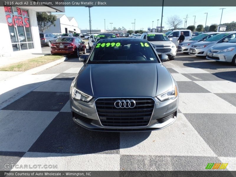 Monsoon Gray Metallic / Black 2016 Audi A3 1.8 Premium