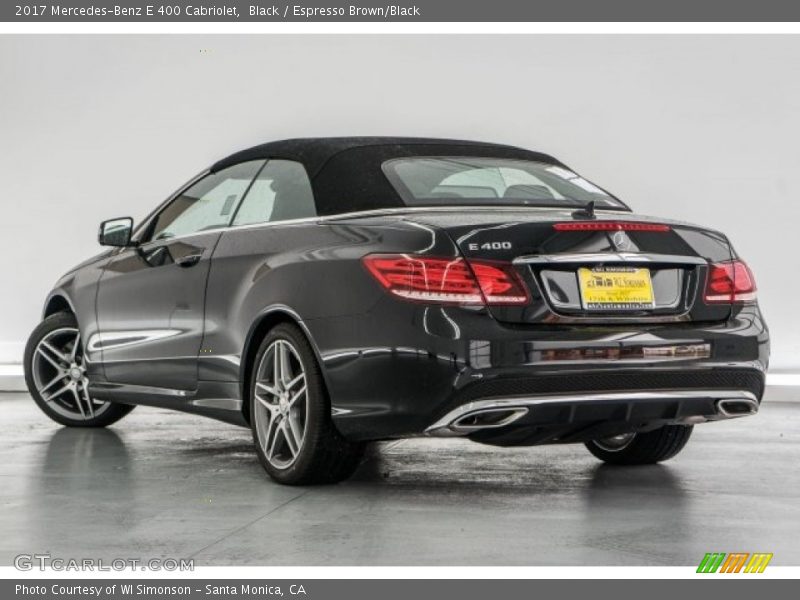 Black / Espresso Brown/Black 2017 Mercedes-Benz E 400 Cabriolet