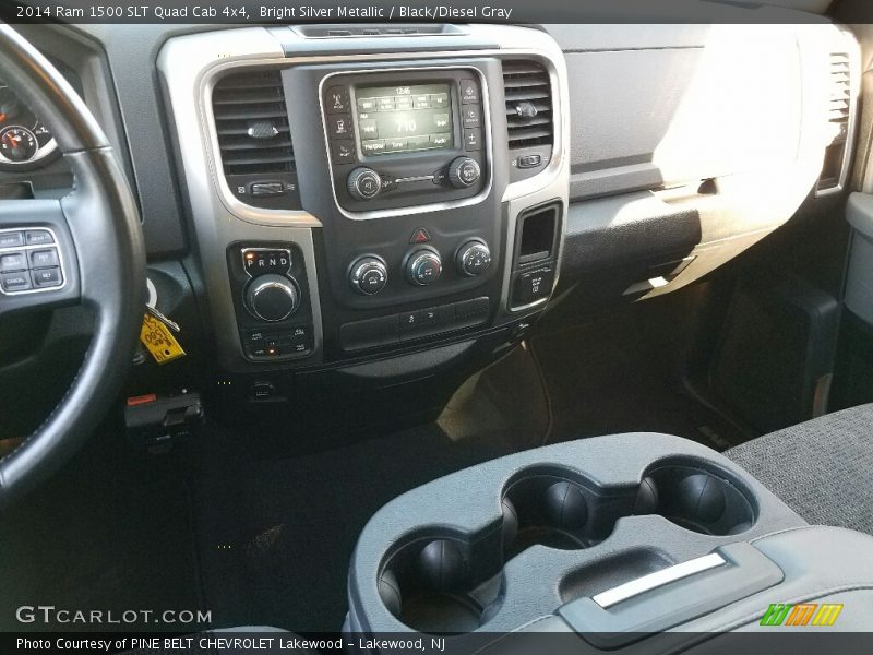 Bright Silver Metallic / Black/Diesel Gray 2014 Ram 1500 SLT Quad Cab 4x4