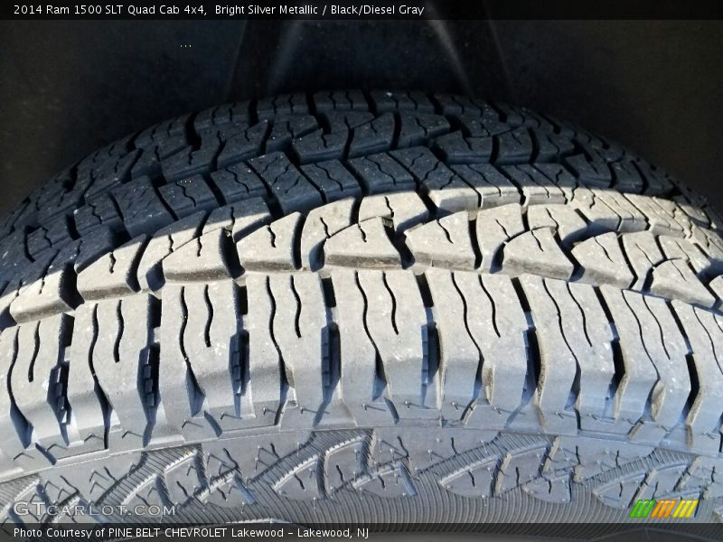 Bright Silver Metallic / Black/Diesel Gray 2014 Ram 1500 SLT Quad Cab 4x4