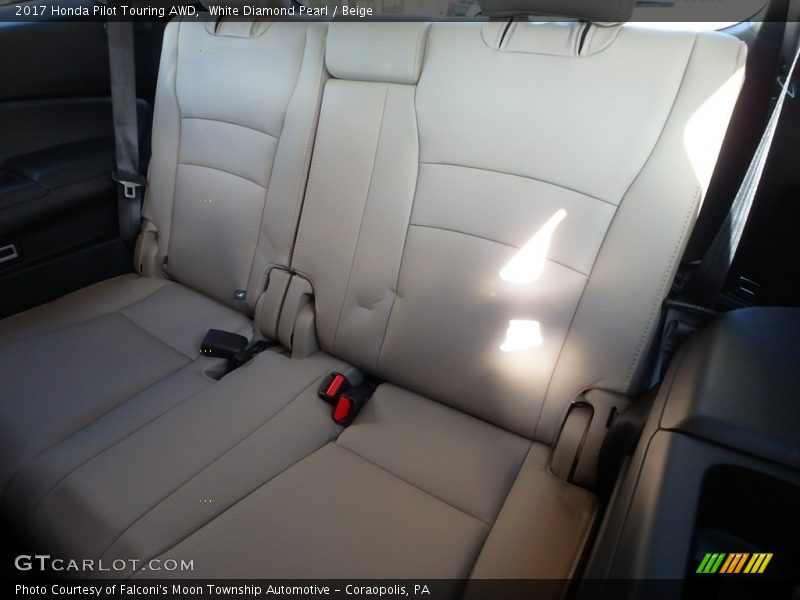 White Diamond Pearl / Beige 2017 Honda Pilot Touring AWD