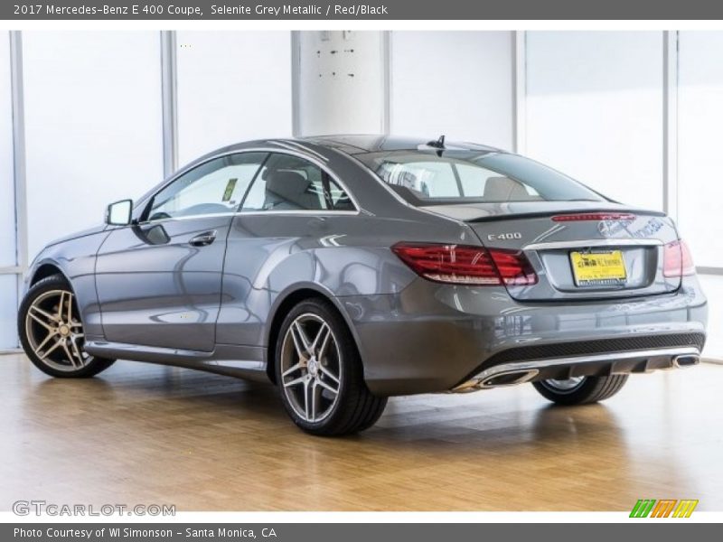 Selenite Grey Metallic / Red/Black 2017 Mercedes-Benz E 400 Coupe