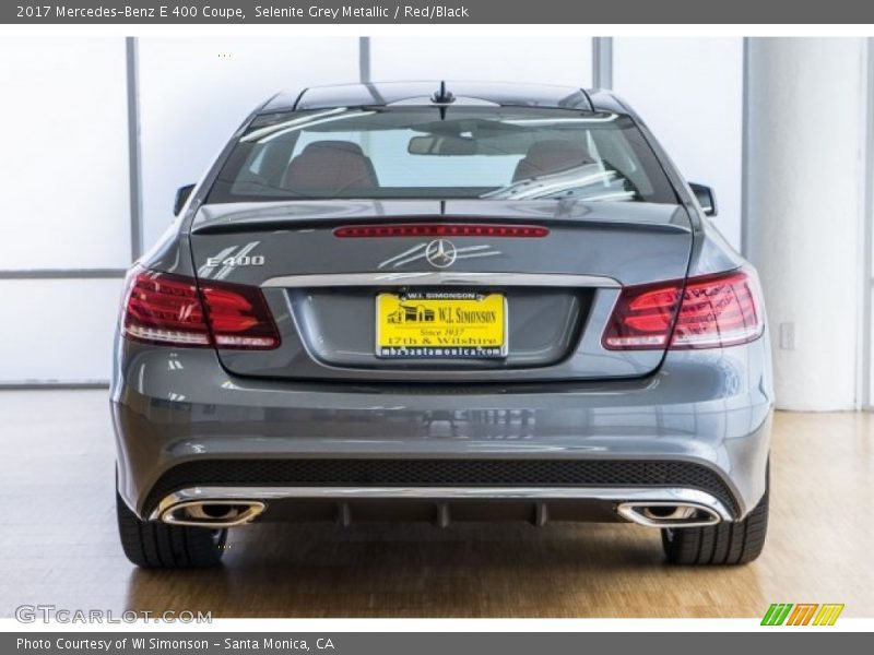 Selenite Grey Metallic / Red/Black 2017 Mercedes-Benz E 400 Coupe