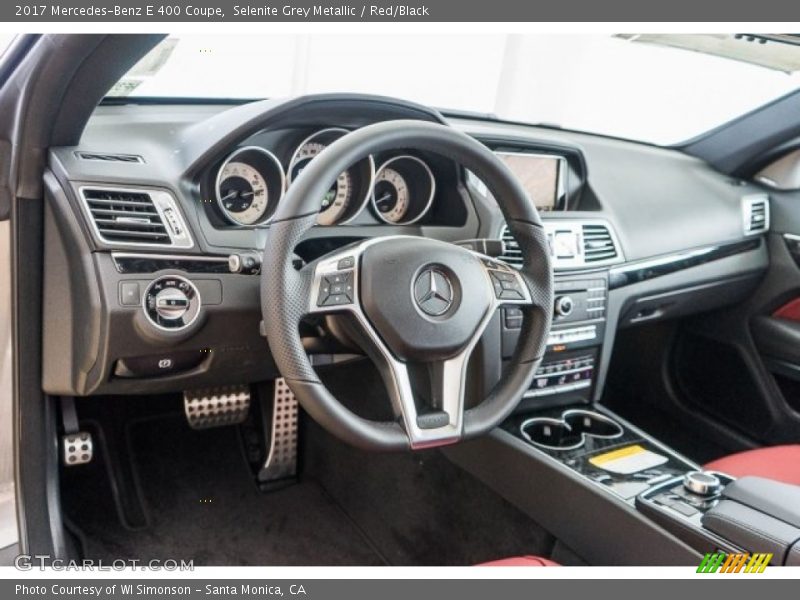 Selenite Grey Metallic / Red/Black 2017 Mercedes-Benz E 400 Coupe
