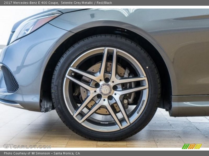 Selenite Grey Metallic / Red/Black 2017 Mercedes-Benz E 400 Coupe