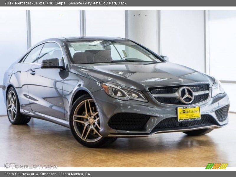 Selenite Grey Metallic / Red/Black 2017 Mercedes-Benz E 400 Coupe