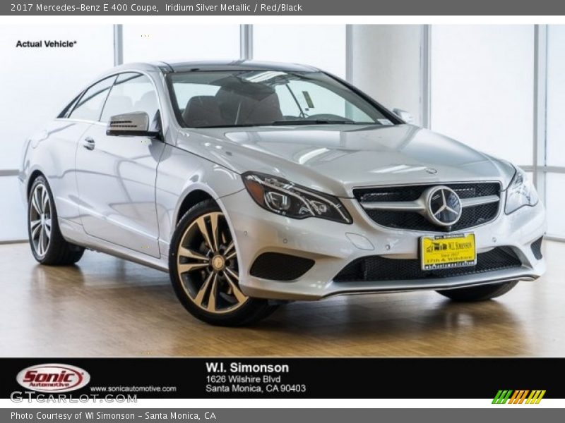 Iridium Silver Metallic / Red/Black 2017 Mercedes-Benz E 400 Coupe