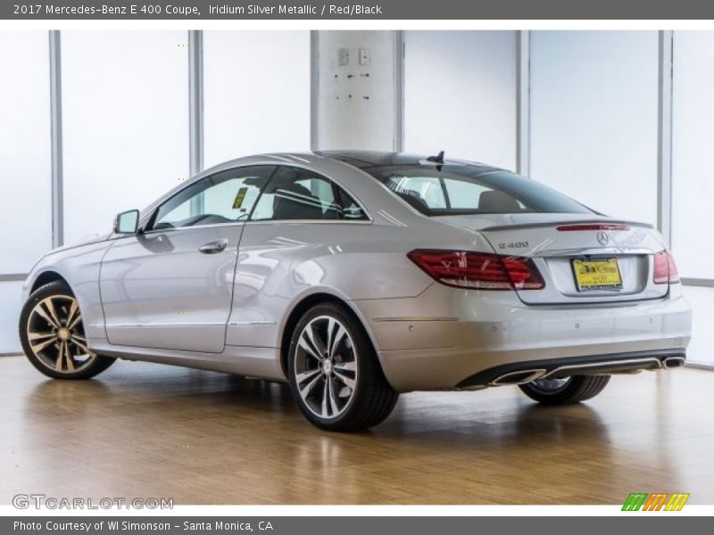Iridium Silver Metallic / Red/Black 2017 Mercedes-Benz E 400 Coupe