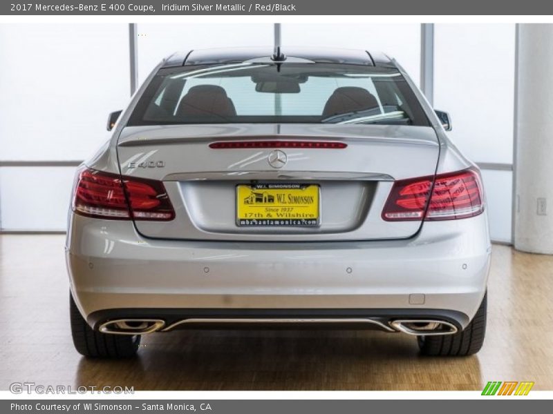 Iridium Silver Metallic / Red/Black 2017 Mercedes-Benz E 400 Coupe