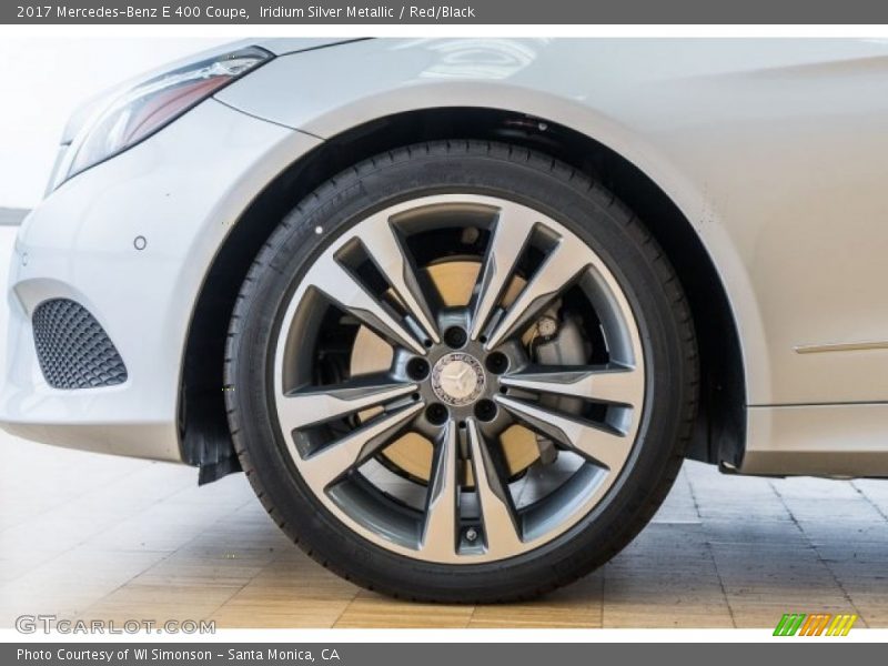 Iridium Silver Metallic / Red/Black 2017 Mercedes-Benz E 400 Coupe