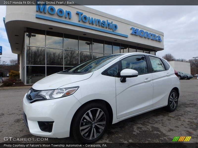 White Orchid Pearl / Black 2017 Honda Fit EX-L