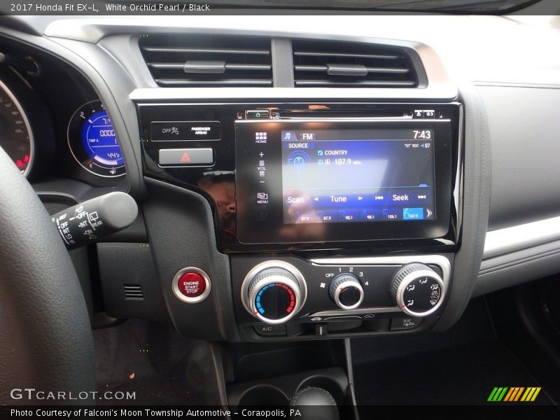 White Orchid Pearl / Black 2017 Honda Fit EX-L