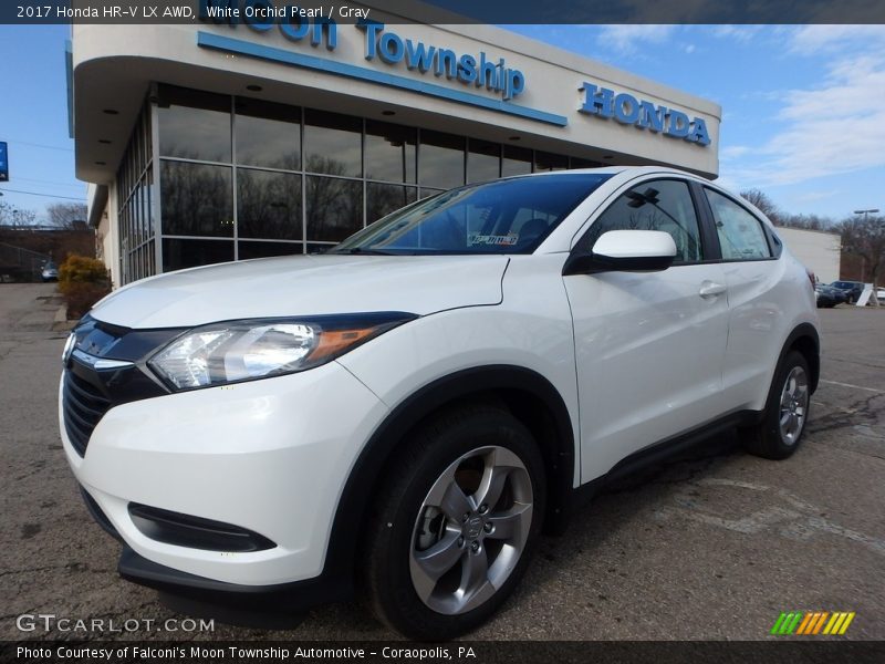 White Orchid Pearl / Gray 2017 Honda HR-V LX AWD
