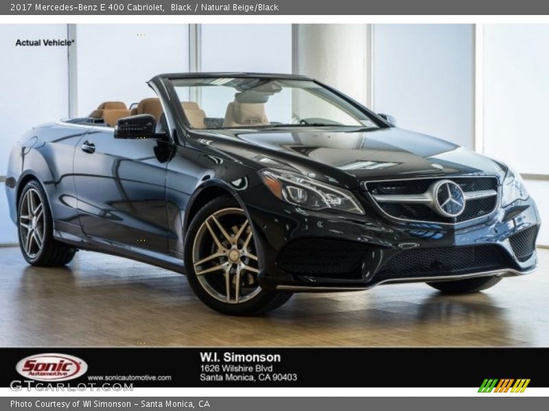 Black / Natural Beige/Black 2017 Mercedes-Benz E 400 Cabriolet